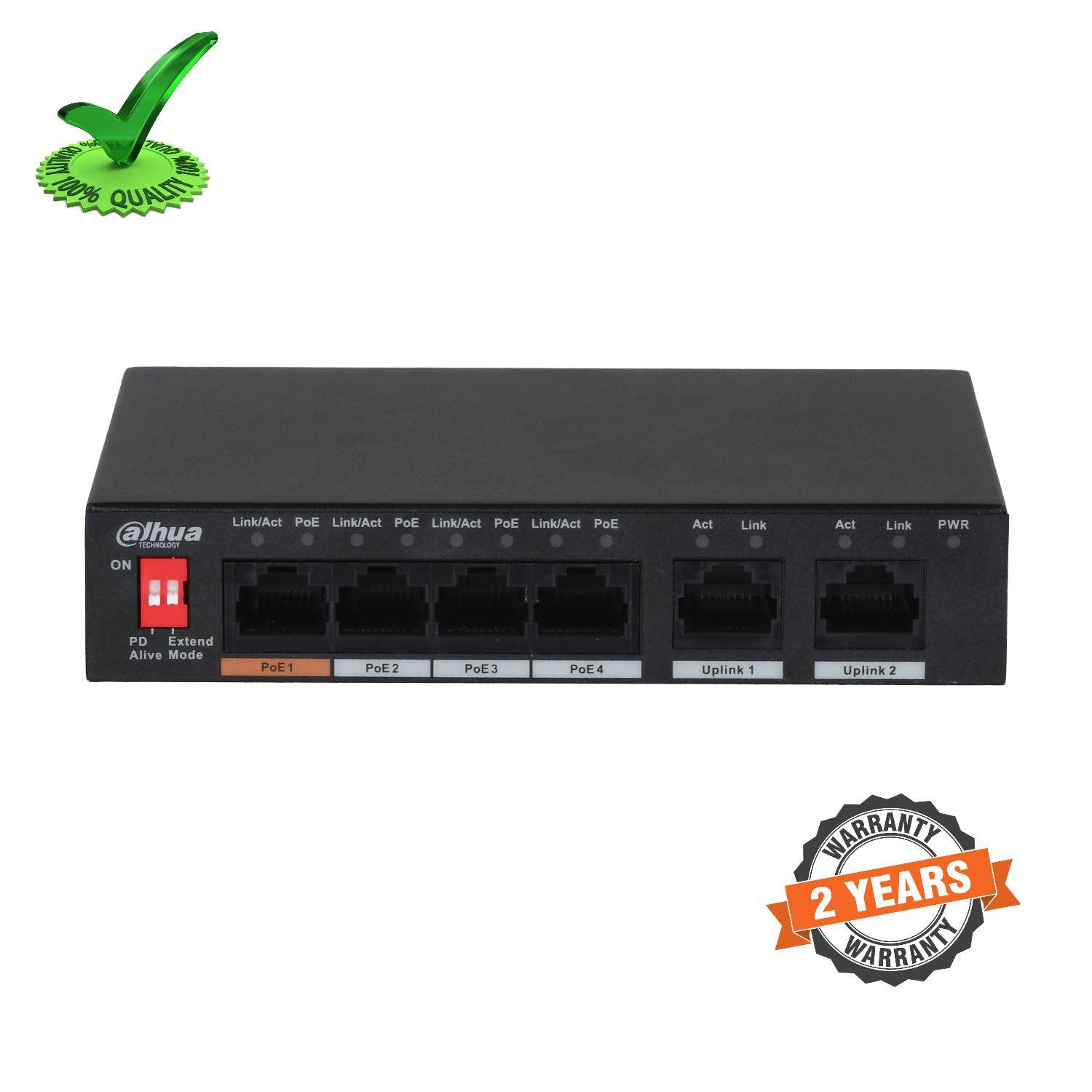 Dahua DH-PFS3006-4ET-60 6-Port 10/100Mbps Switch with 4 Poe Port Dahua DH-PFS3006-4ET-60 6-Port 10/100Mbps Switch with 4 Poe Port